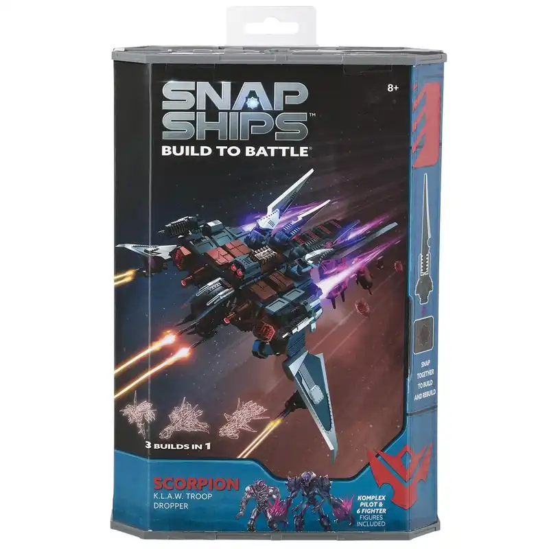Snap Ships Scorpion K.l.a.w. Troop Dropper Action Construction Set