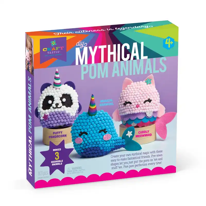 Mythical Pom Animals Kit - 801 Pieces Of Fun And Creativity