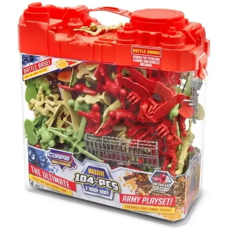 The Corps Universe Army Playset 104 Piece Troop Battle Base Set For Ages 3+
