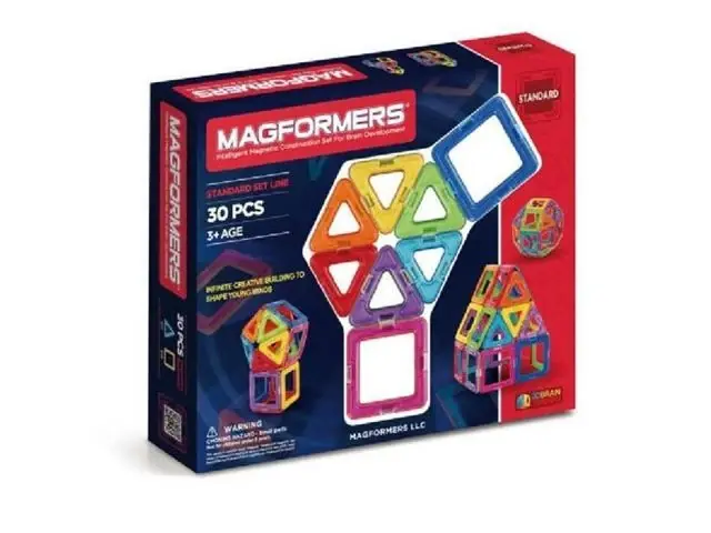 Basic Plus Magnetic Building Set - 14 Pieces With 8 Triangles And 6 Squares