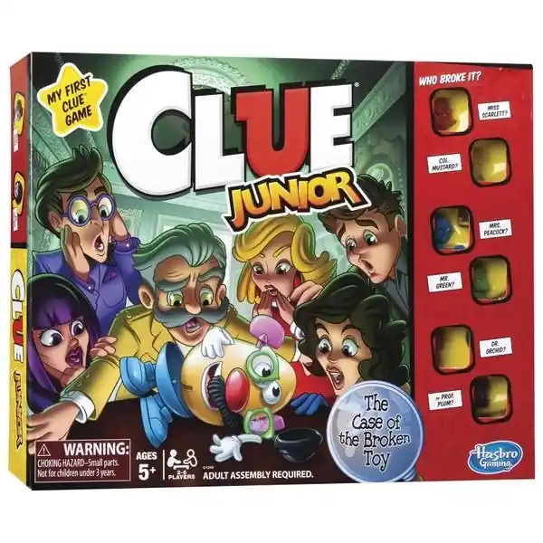 Clue Junior Board Game By Hasbro For Kids Ages 5 And Up