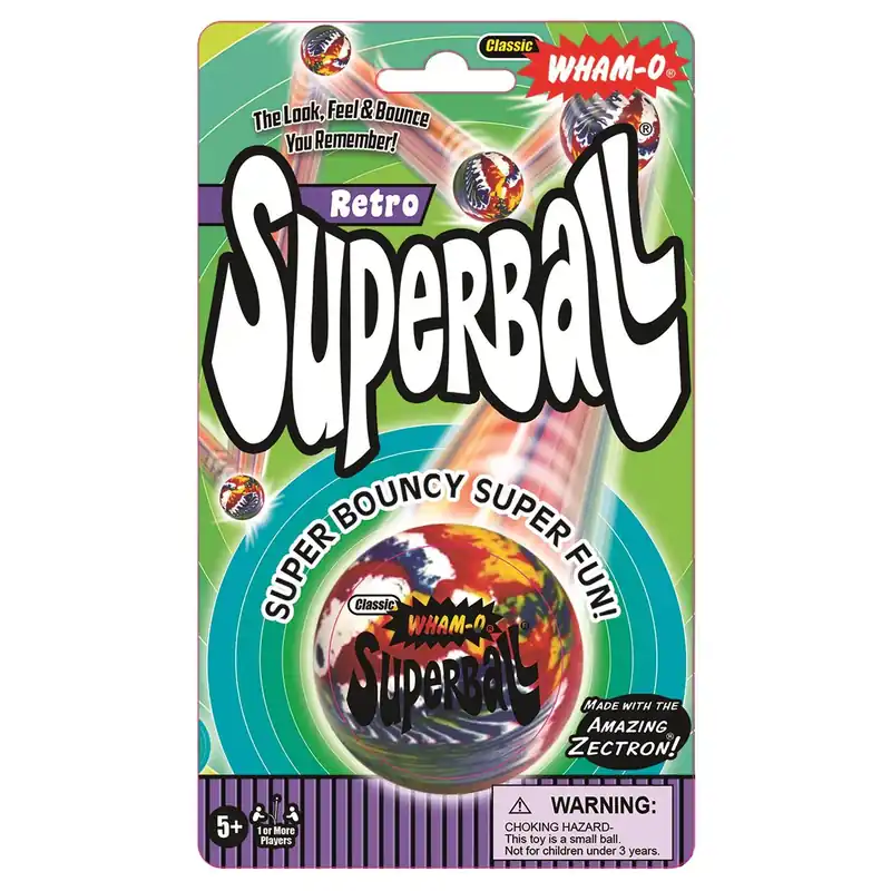 Classic Wham-o Retro Superball Multicolored - High Bounce Fun