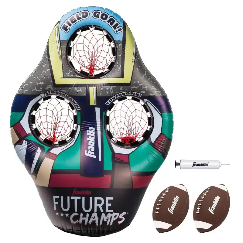 Nfl Inflatable 3-hole Football Target With 2 Footballs And Pump - 45 In.