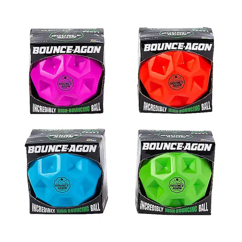 Fun Express Bounce-agon Ball, 3 Inch Diameter, Assorted Colors