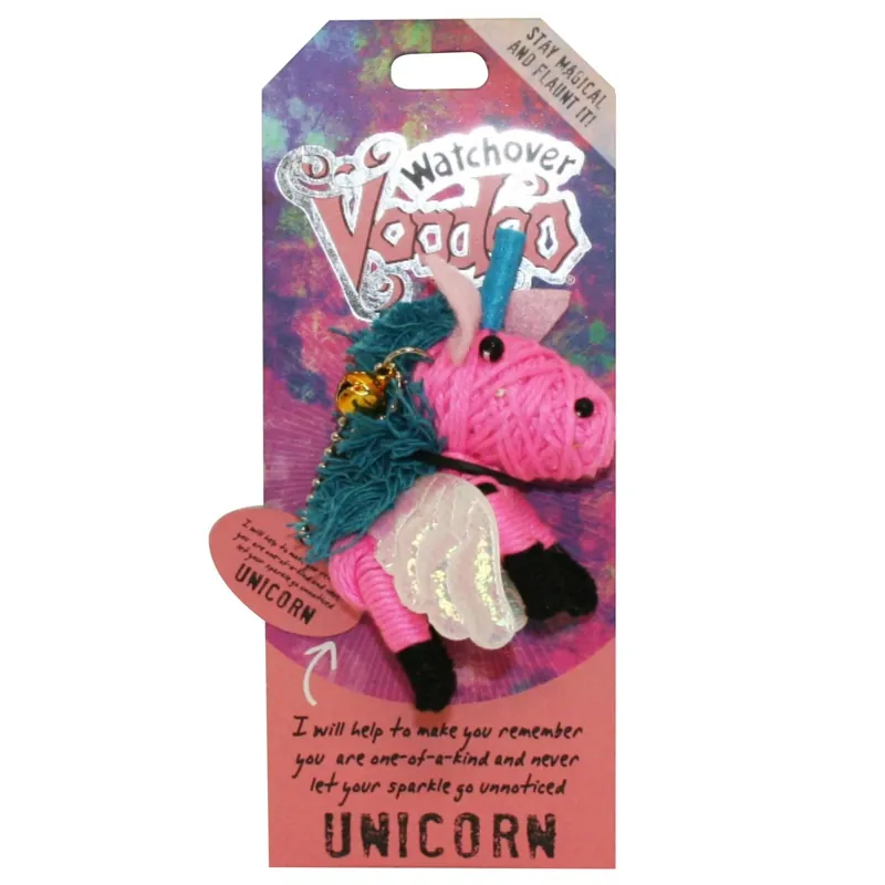 Watchover Voodoo Doll Keychain, Unicorn, Stay Magical And Flaunt It! 3" Tall