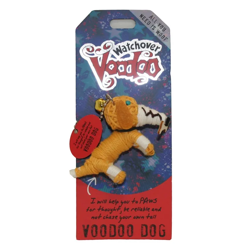 Watchover Voodoo Doll Keychain, Voodoo Dog, All You Need Is Woof, 3" Long