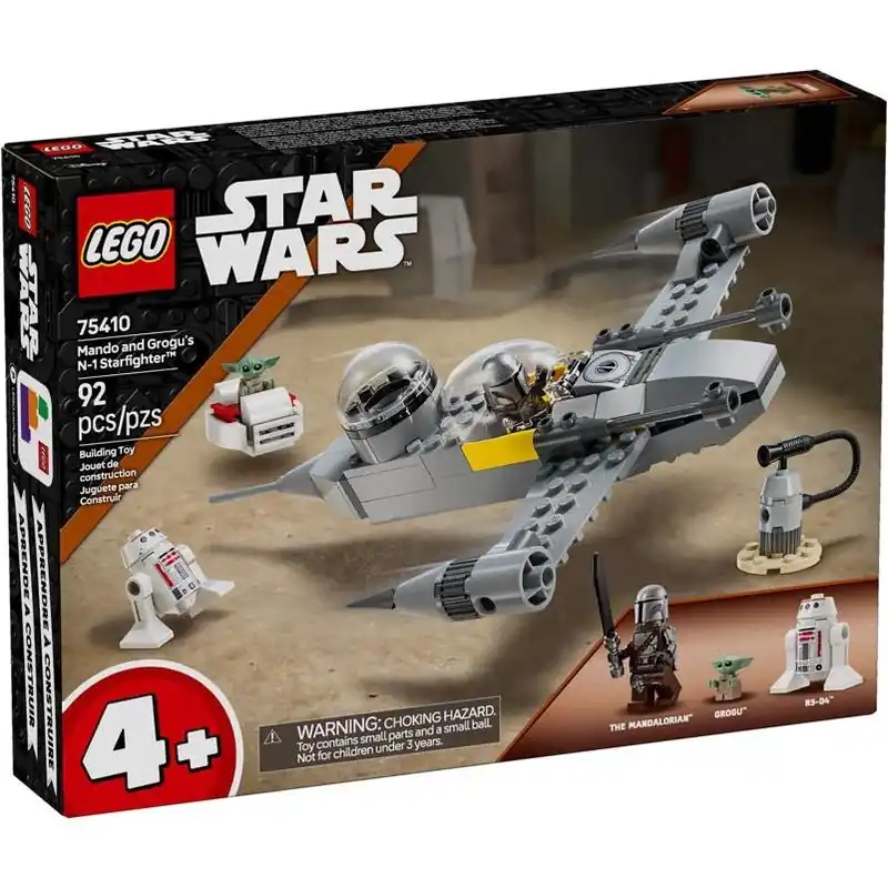 Star Wars Mando & Grogu N‑1 Starfighter Building Set – 92‑piece Construction Kit