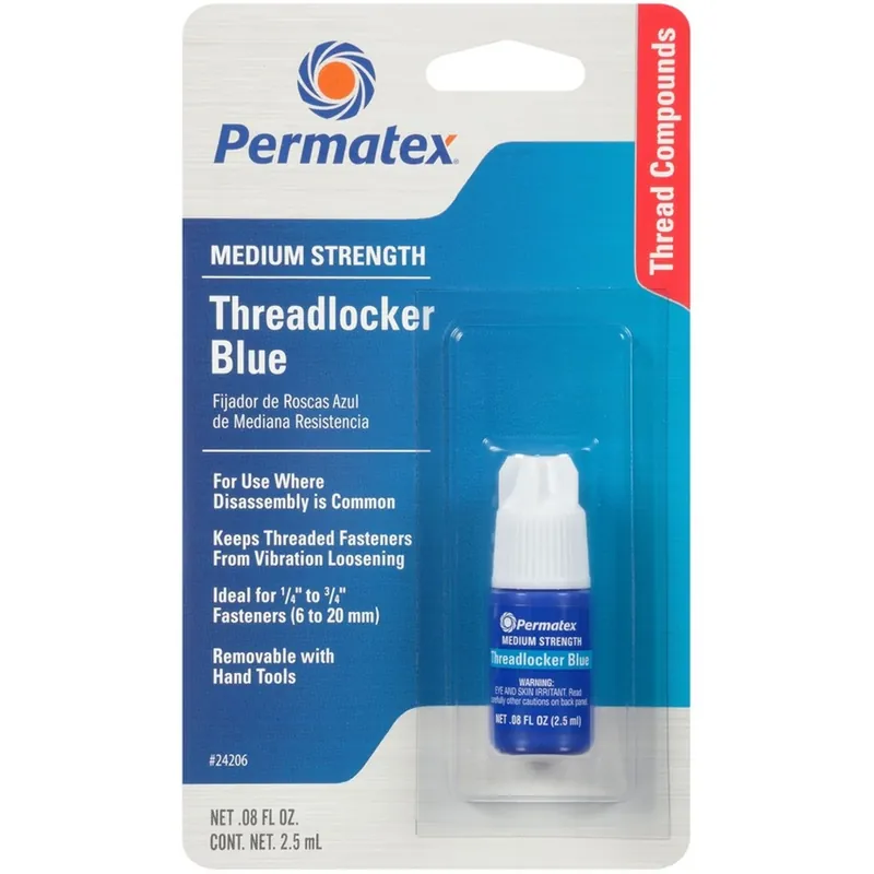 Threadlocker Blue, Medium-strength, 2.5-ml Bottle