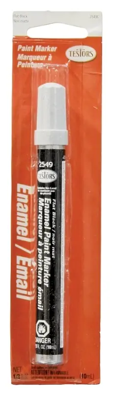 Enamel Craft Paint Marker, Black Flat, 1/3-oz.