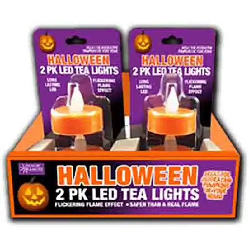 Orange No Scent Flameless Led Tea Lights