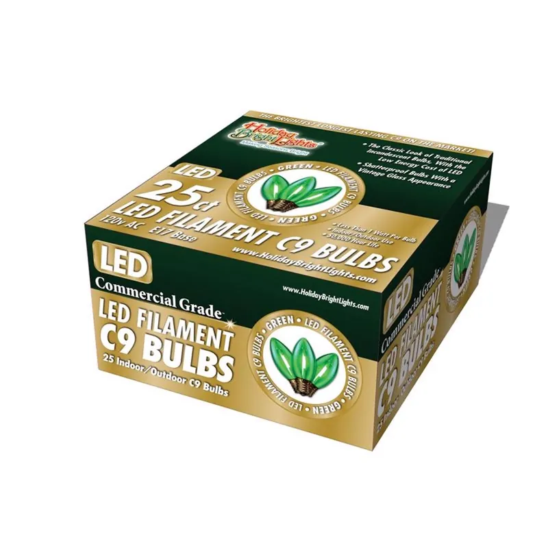 Led C9 Green 25 Ct Replacement Christmas Lights