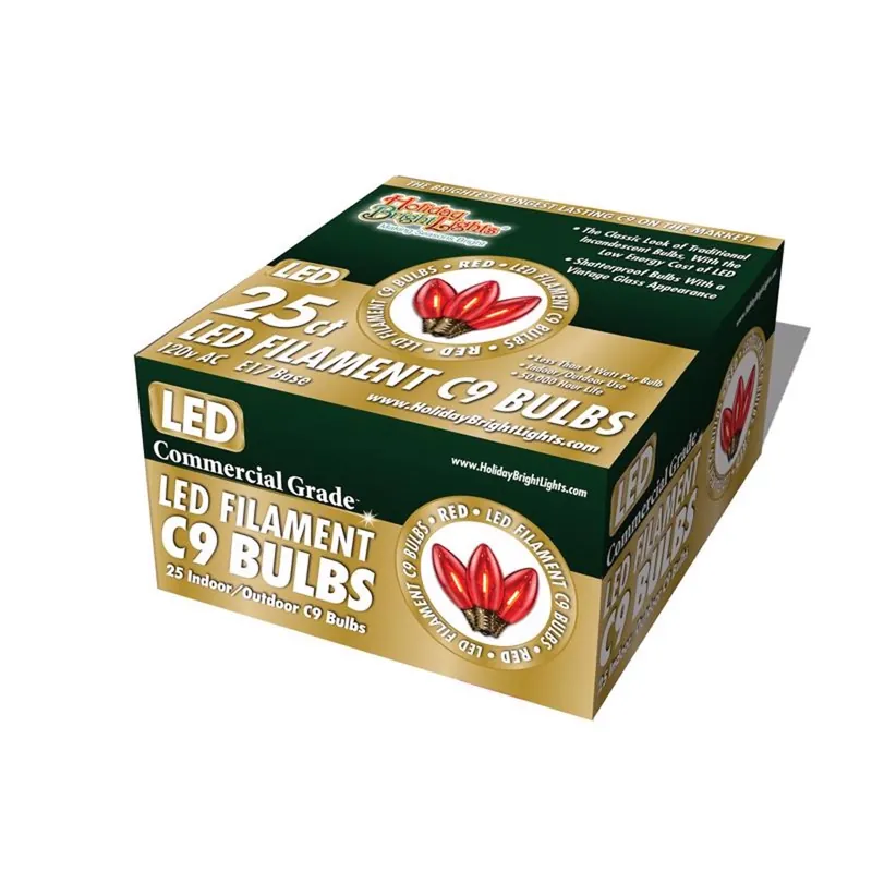 Led C9 Red 25 Ct Replacement Christmas Light Bulbs