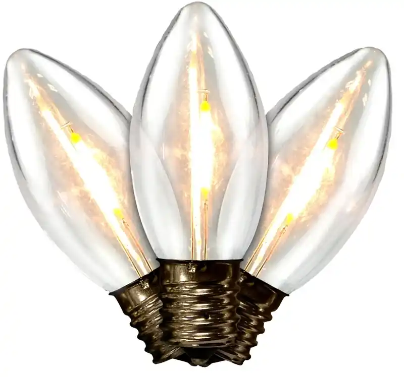 Led C9 Warm White Replacement Christmas Light Bulbs 25 Count
