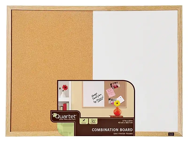 17 In. H X 23 In. W Screw-mounted Bulletin Board And Dry Erase Board