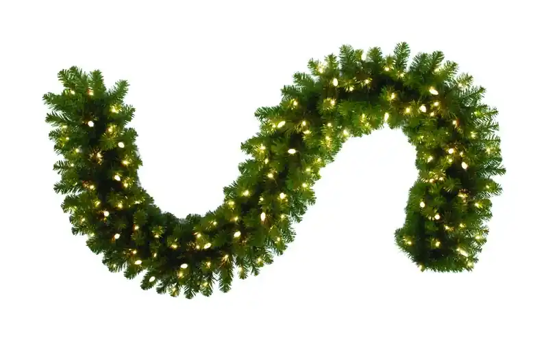 Platinum 14 In. D X 9 Ft. L Led Prelit Warm White Mixed Pine Christmas Garland
