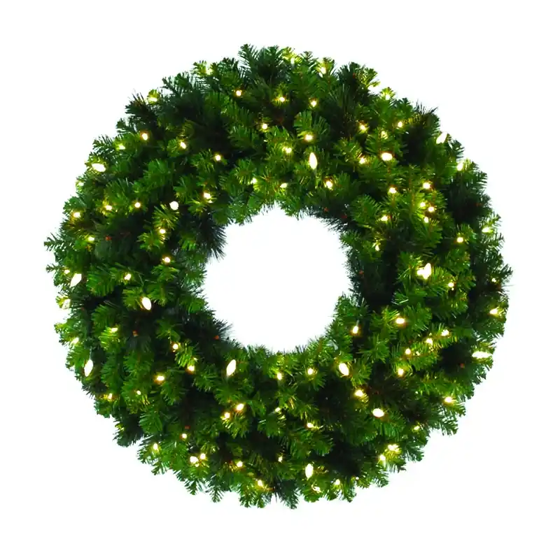Platinum 36 In. Diameter Led Prelit Warm White Mixed Pine Christmas Wreath