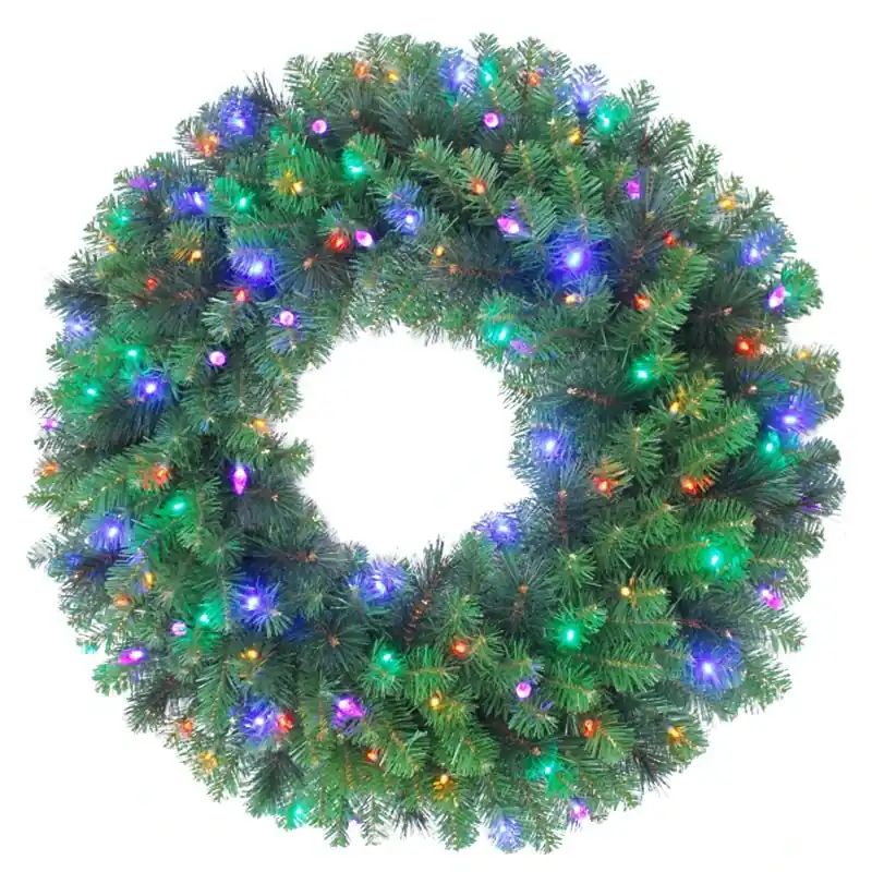 Platinum 36 In. Diameter Led Prelit Multicolored Mixed Pine Christmas Wreath