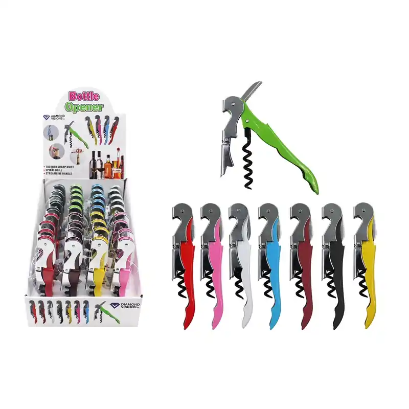 Assorted Metal Corkscrew - 5.65 In Height, 6.15 In Width, 9.6 In Length