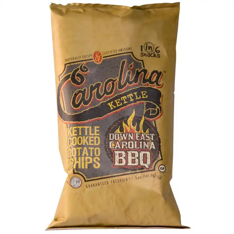 Carolina Down East Bbq Potato Chips 5 Oz Bagged Snack
