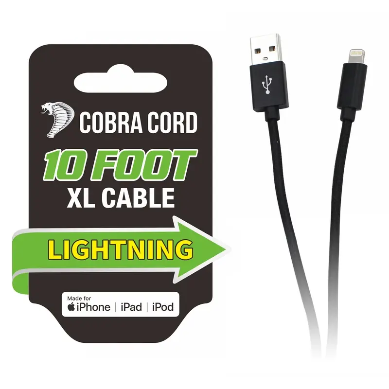 Cobra Cord Lightening Apple Charging Cable 1 Pk