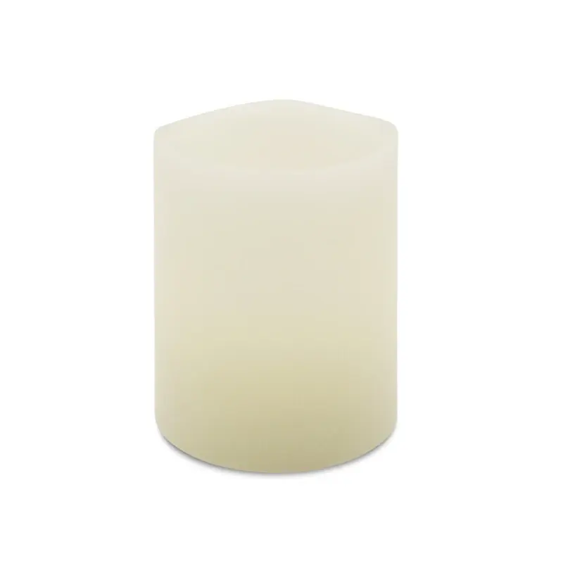 Ivory Vanilla Honey Scent Pillar Flameless Flickering Candle
