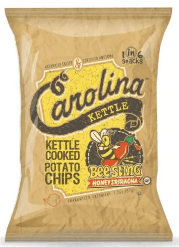 Carolina Honey Sriracha Kettle Cooked Potato Chips 5 Oz Bagged