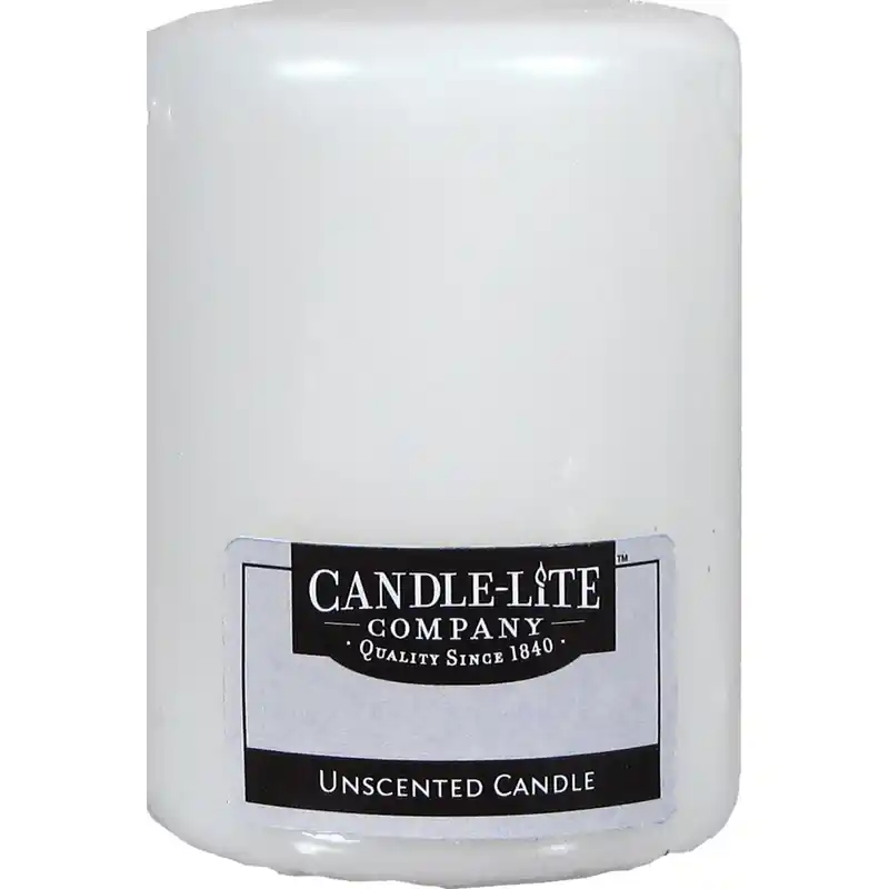 Candle-lite White No Scent Pillar Candle