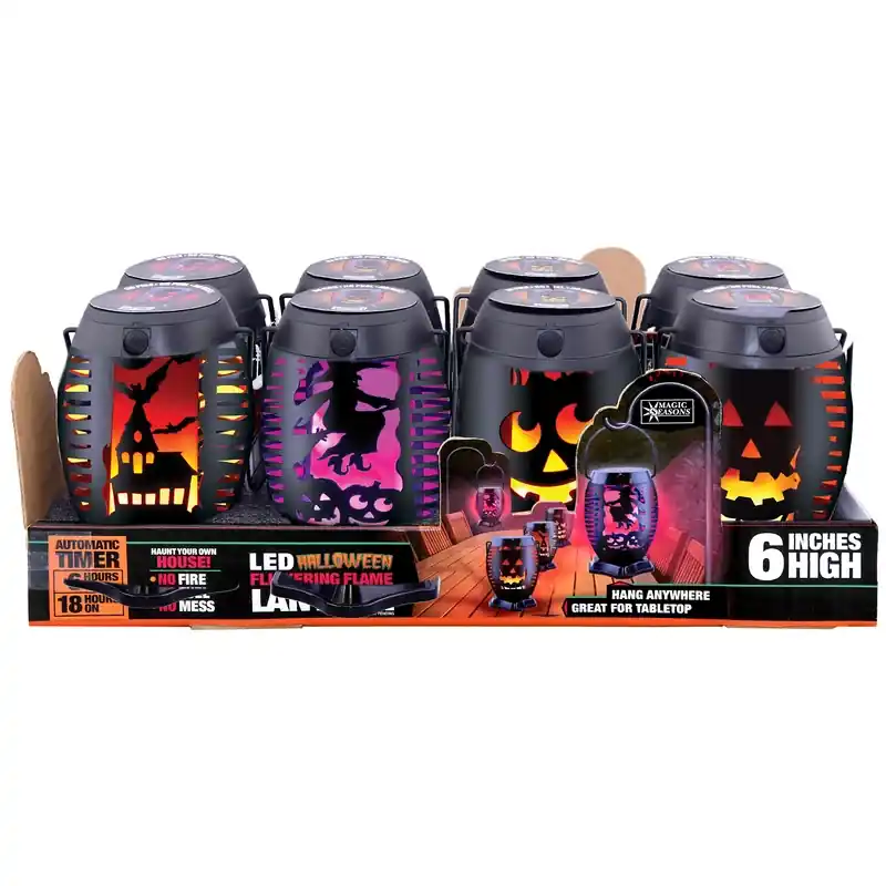 Halloween Flickering Flame Lantern 1 Pk