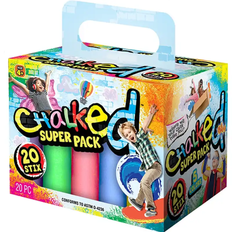 Sidewalk Chalk Assorted 20 Pc