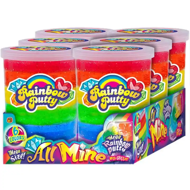 Rainbow Putty Assorted 15.52 Oz - Fun And Creative Play For Ages 3+