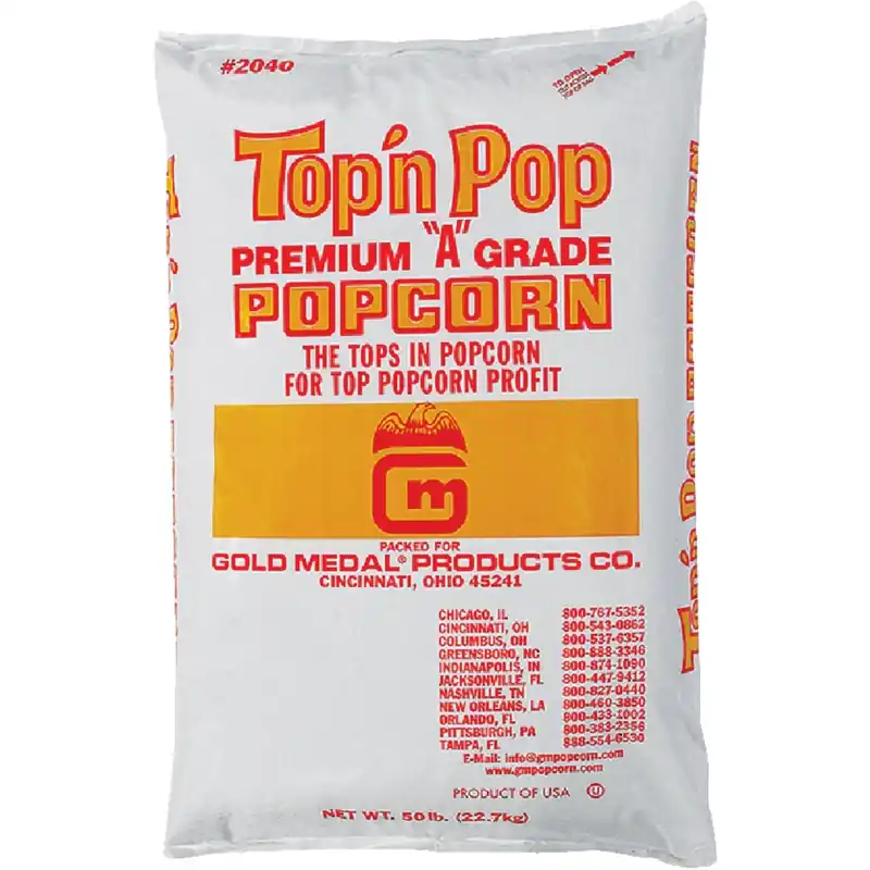 Top ‘n Pop 50 Lb. Bulk Popcorn - Ideal For Caramel Corn