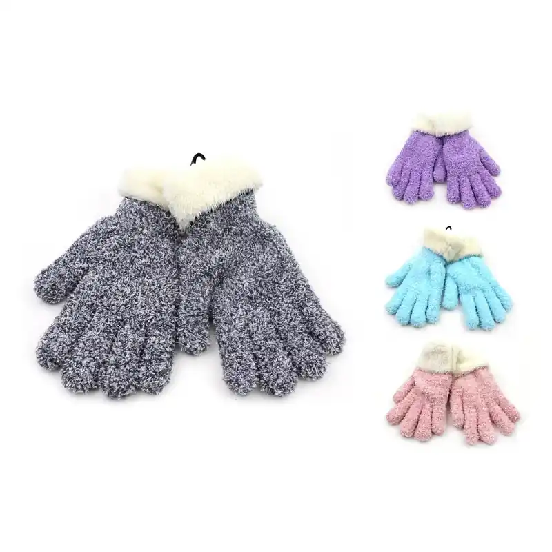 Heat Max Winter Goods Fuzzy Sherpa Glove Acrylic 1 Pc