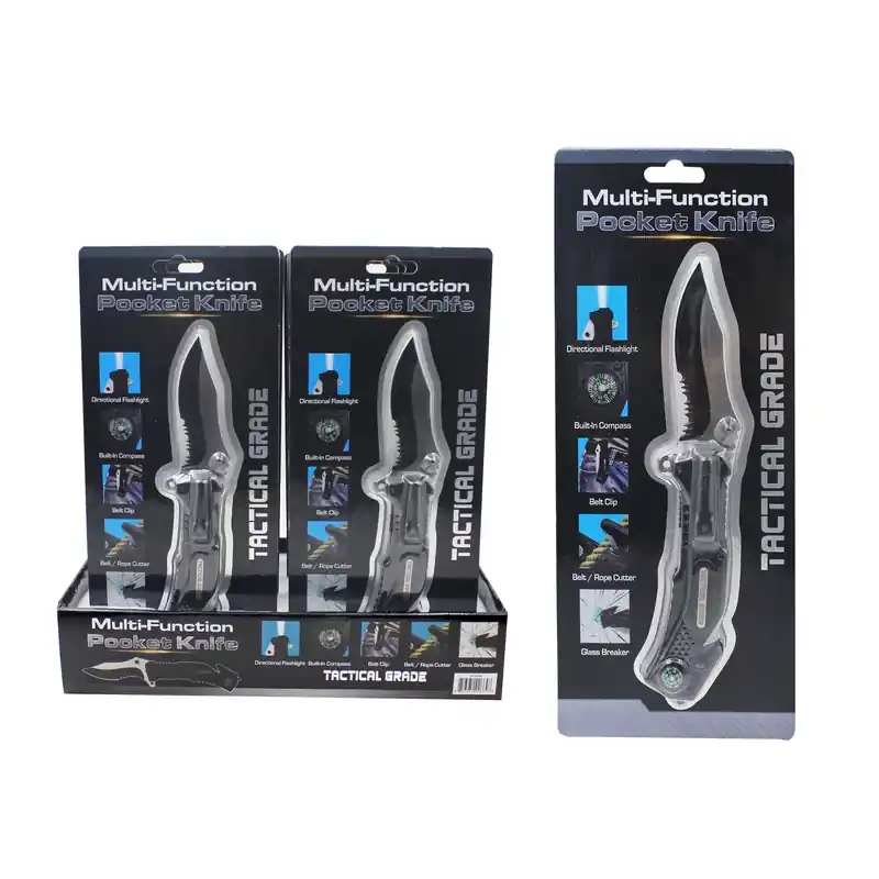 Multi-function Pocket Knife Black 1 Pc