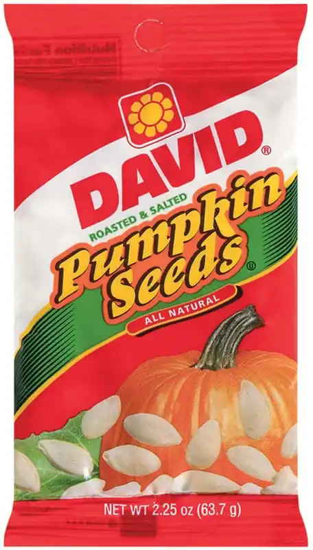 Roasted Salted Pumpkin Seeds 2.25 Oz Pegged - Delicious Snack
