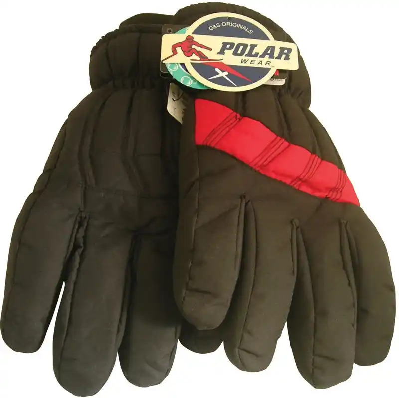 Polar Wear L/xl Ski Gloves - Insulated, Water Resistant, Black