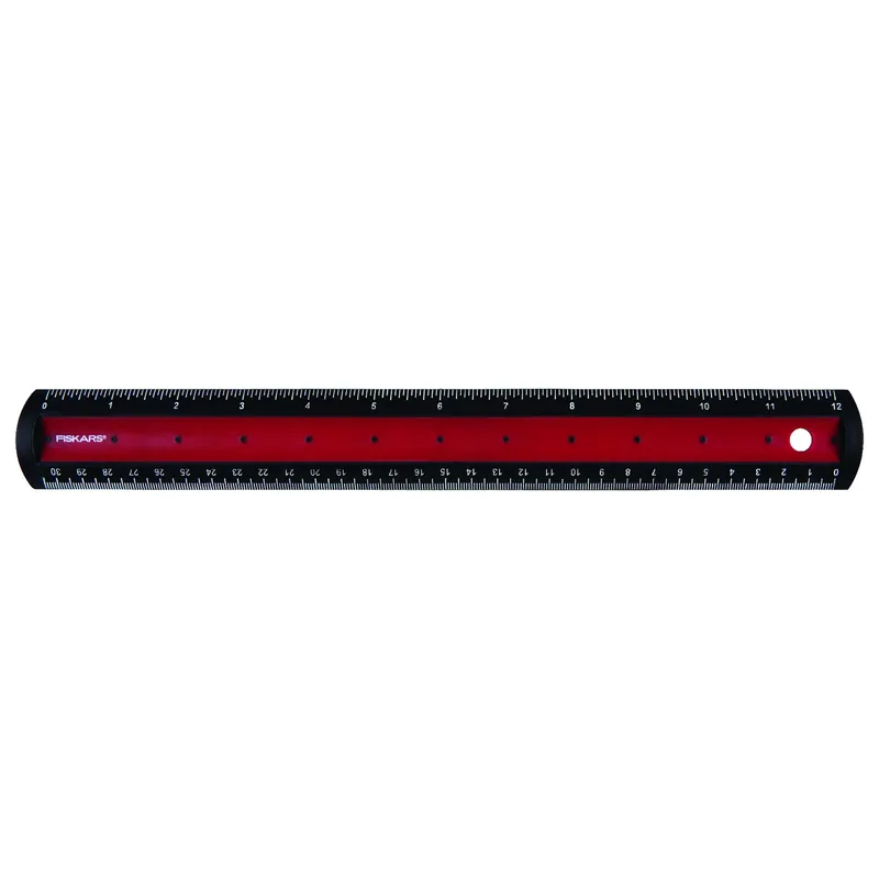 Fiskars 12 In. L X 1 In. W Plastic Ruler Metric And Sae