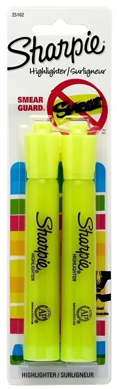 Accent Neon Color Yellow Chisel Tip Highlighter 2 Pk