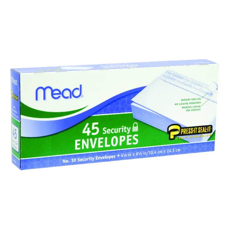 9.5 In. W X 4.12 In. L No. 10 White Envelopes 45 Pk