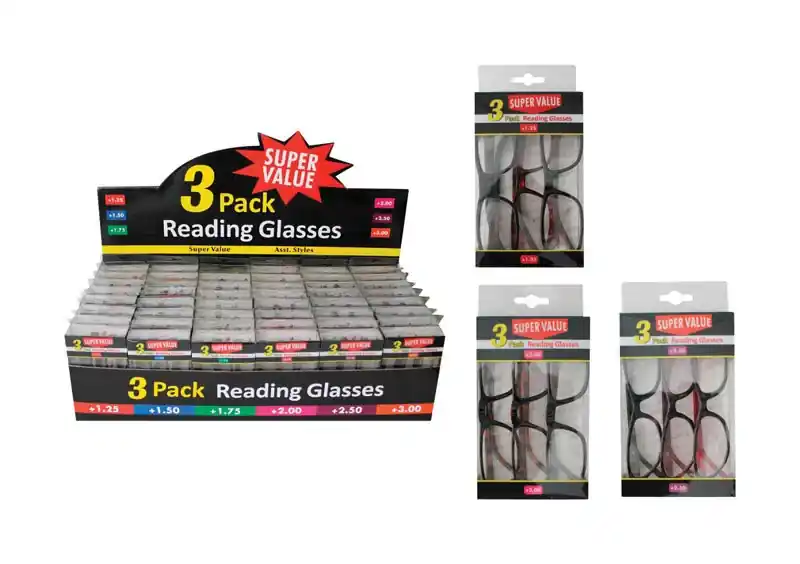 Reading Glasses 3 Pk