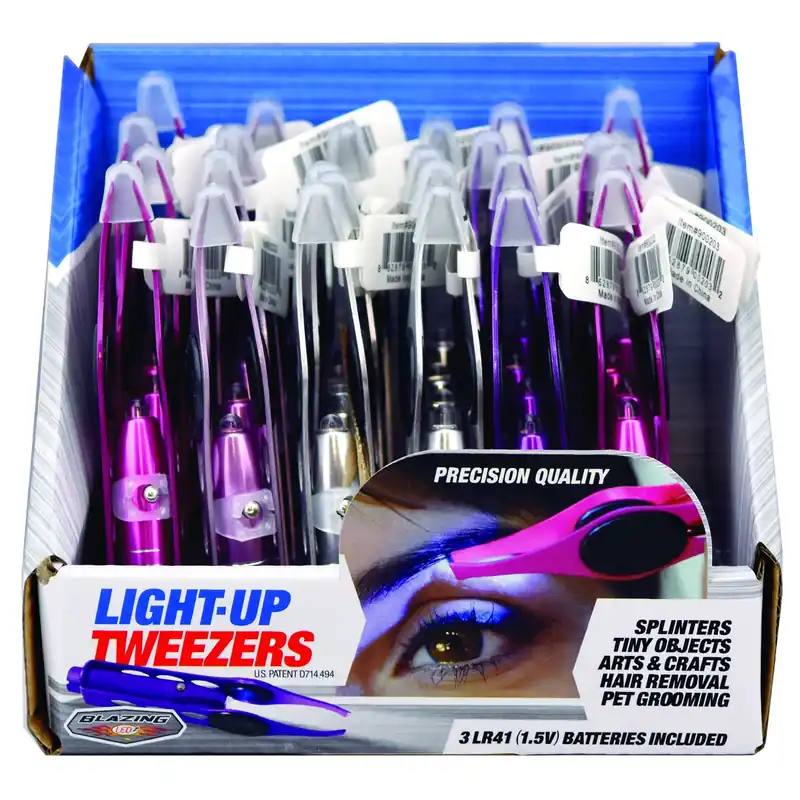 Assorted Light Up Tweezers 1 Pk
