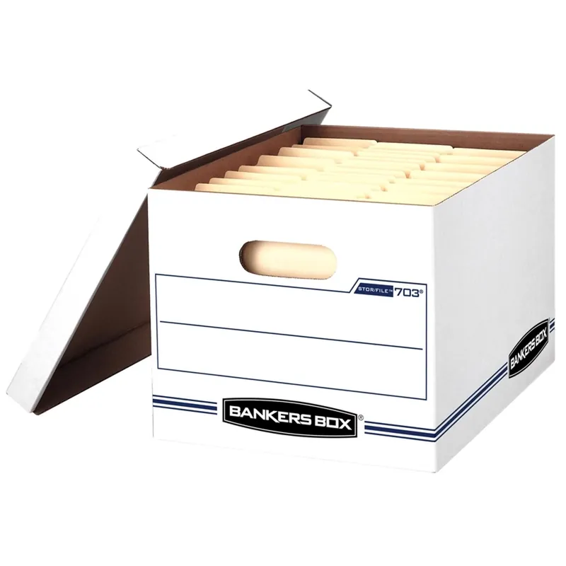 Stor/file 450 Lb White Storage Box 10 In. H X 12 In. W X 15 In. D Stackable