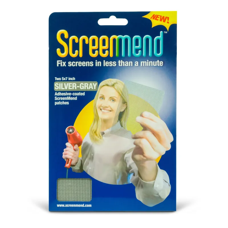 Silver Aluminum Screen Repair Patch 5 In. W X 7 In. L 2 Pk