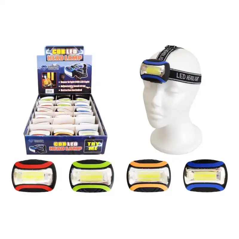 200 Lm Assorted Led Cob Led Head Lamp Aaa Battery