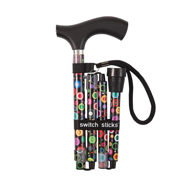 Brazos Walking Sticks Bubbles Folding Walking Stick Aluminum 1 Pk