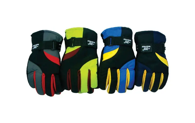 One Size Fits Most Polyester Kids Assorted Ski Gloves
