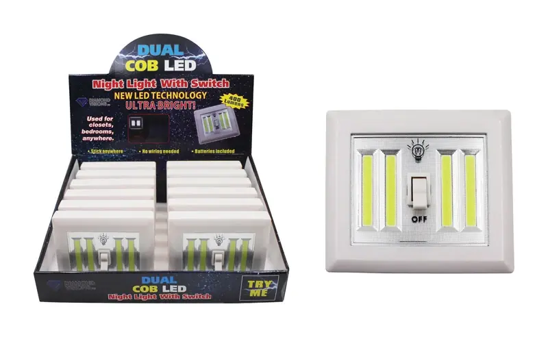 Manual Battery Powered Led Night Light W/switch