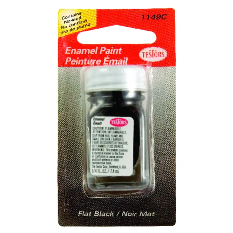 Flat Black Hobby Paint 0.25 Oz