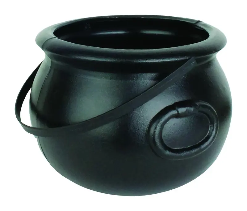 8 In. Cauldron With Handle Halloween Decor