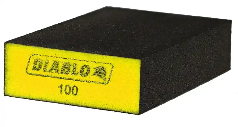 5 In. L X 3 In. W X 1 In. 100 Grit Fine Flat Surface Sanding Sponge
