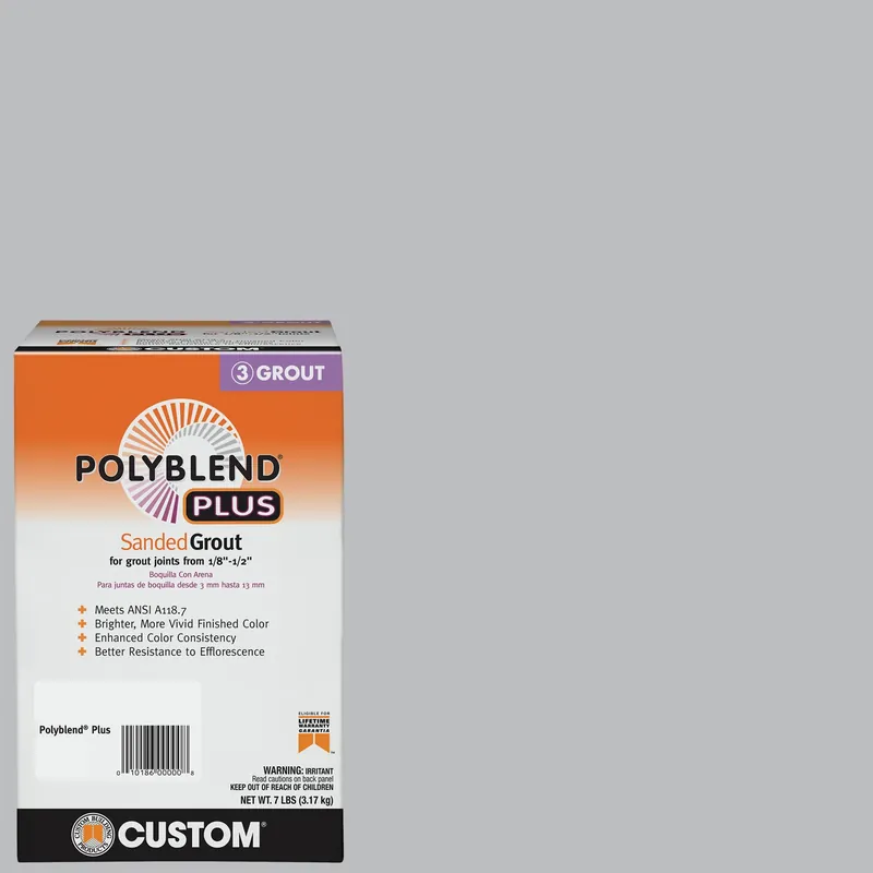 Polyblend Plus Sanded Grout, Platinum, 7 Lb.